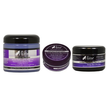 The Mane Choice  Growth Stimulating Edge Control, Daily Hair Dressing, and Biotin Infused Styling Gel 3-piece (Best Edge Control For Natural Hair 2019)