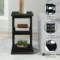 thumbnail image 4 of Convenience Concepts Coventry Chairside End Table with Shelves, Black, 4 of 7