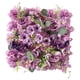 thumbnail image 2 of Panel de pared decorativo con flores artificiales, 13,78 x 13,78 pulgadas, ligero y romántico. Púrpura, 2 of 9