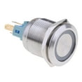 thumbnail image 2 of Interruptor de Botón Cola LED 12 V Acero Inoxidable a Prueba de Agua 22 mm Azul, 2 of 7