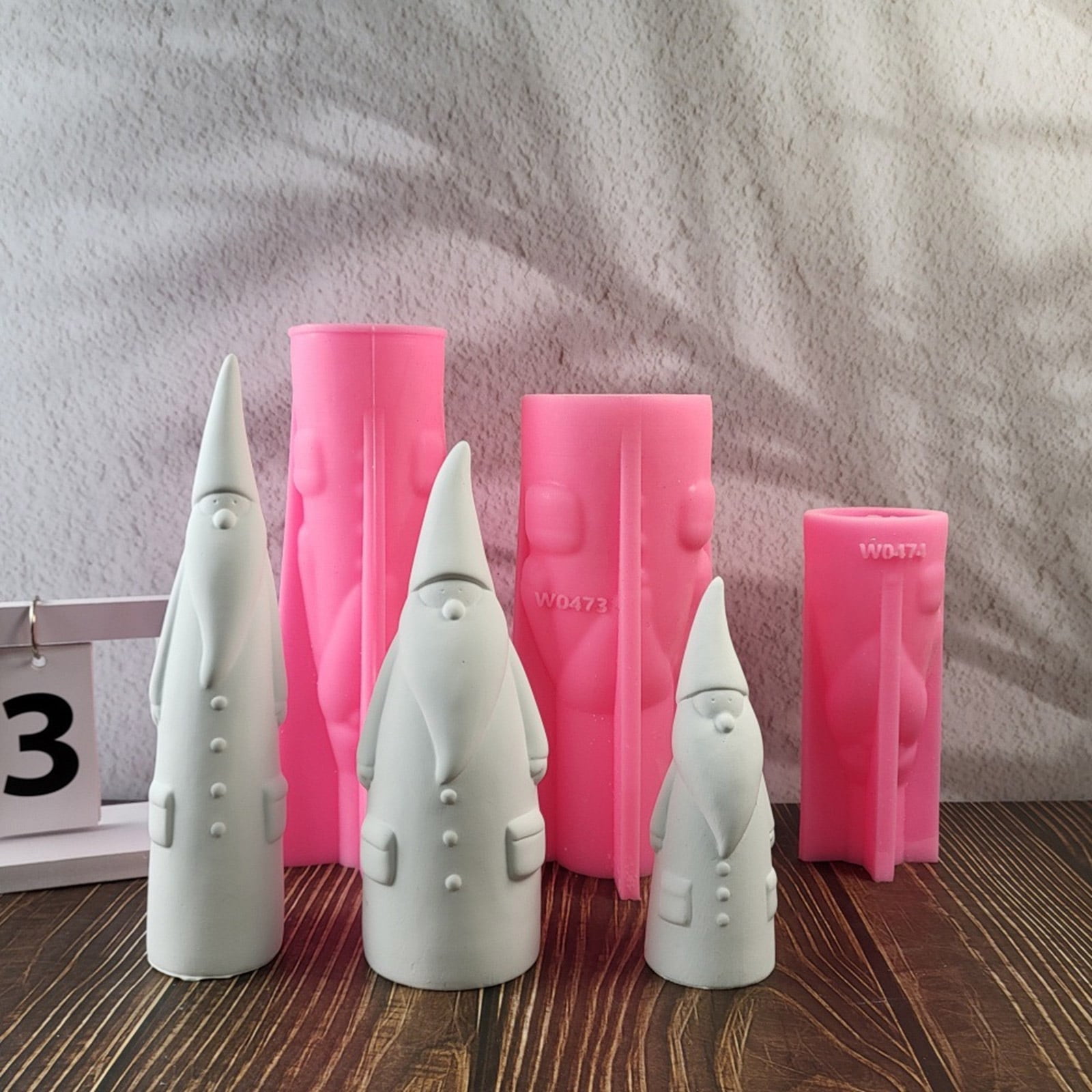 Santa Statue Silicone Molds for Handmade Soap Home Decoration Epoxy Resin Silicone Molds for Art Craft