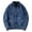 Blue, variant on Men's Cardigan Zip-Up Jacket Spring And Solid Color Zipper Faux Leather Jacket