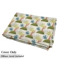 thumbnail image 5 of Floral Blue Green Floor Pillow Lounger Cover, Abstract Modern Botanical Design Herbs Leaves Splashes Print, Nap Mat Printed Fabric Case for 5 Pillows, 88" x 36", Coconut and Multicolor, by Ambesonne, 5 of 5
