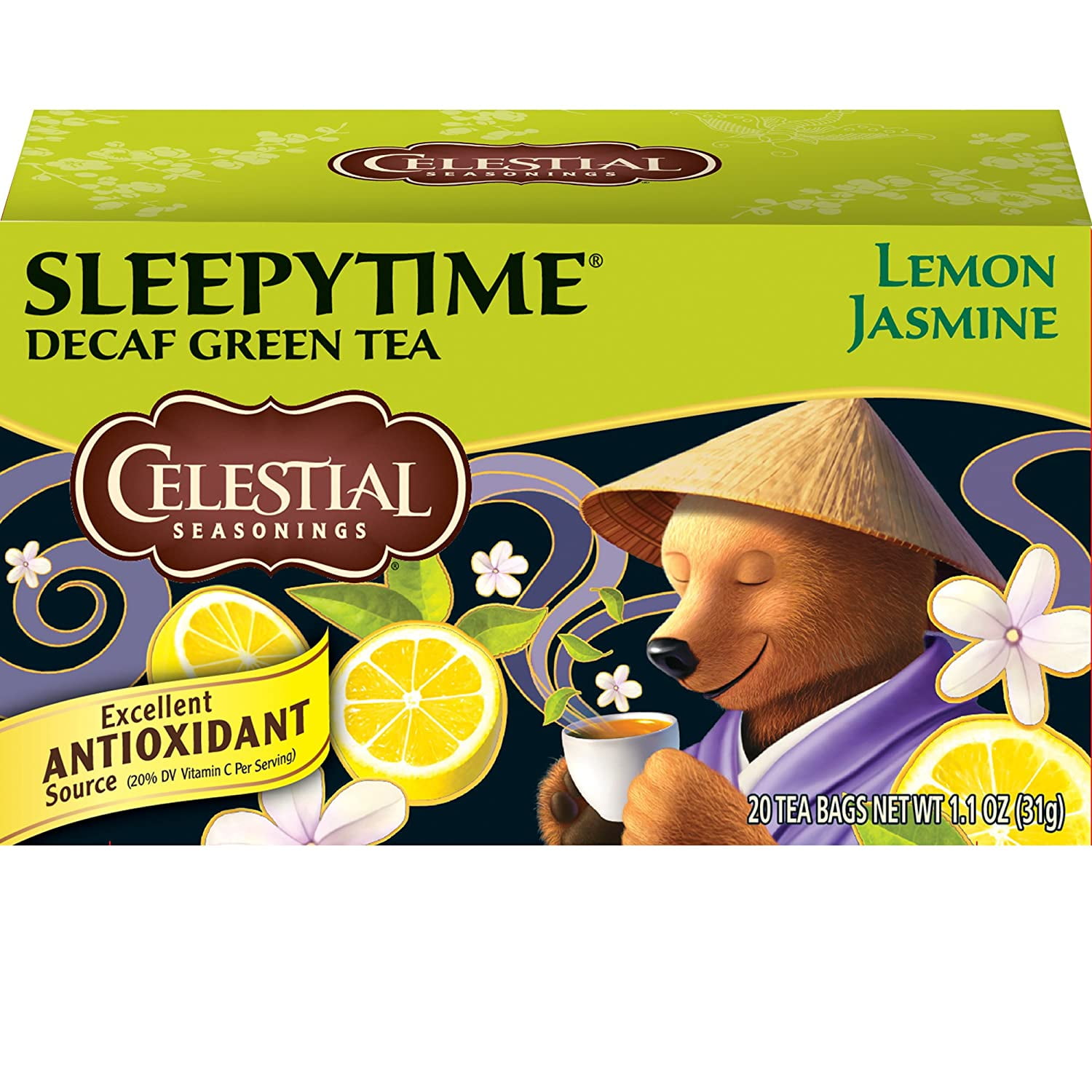Celestial Seasonings Sleepytime Decaf Lemon Jasmine Green Tea, 20 ct
