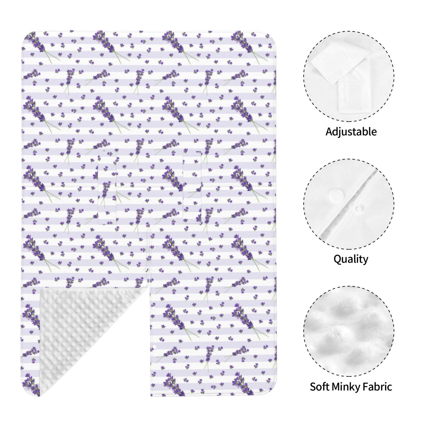 Naloa Lavender Flowers Baby Car Seat Cover, Breathable Baby Carrier Cover, Multiuse Baby Carrier Cover & Nursing Breastfeeding Cover