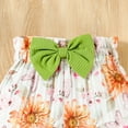thumbnail image 4 of Hiiyo Infant Girls Outfits Ruffle Short Sleeve Ribbed T Shirt Floral Shorts Set, Size 0-24M, 4 of 5