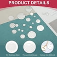 thumbnail image 3 of Uxcell 28Pcs 25mm/1" Etiquetas planas redondas en blanco de acero inoxidable 304 para manualidades DIY, 3 of 6