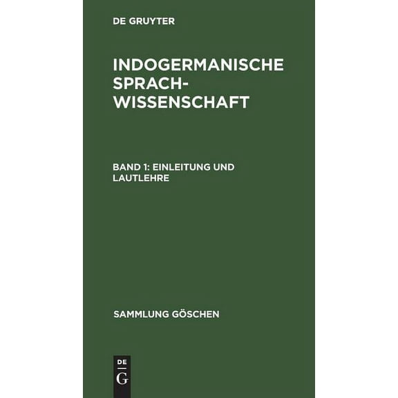 Sammlung Göschen: Einleitung und Lautlehre (Hardcover)