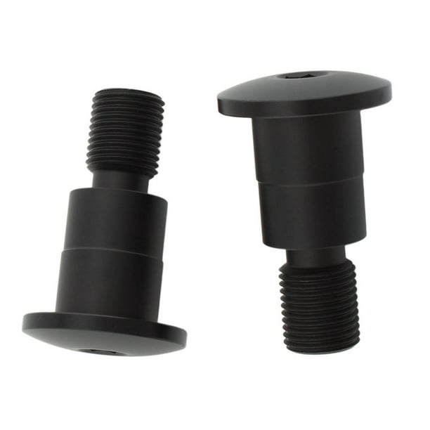 2 tapones adaptadores para espejos retrovisores de motocicleta, de aleación de aluminio, piezas de reparación, fácil instalación, proceso CNC, rosca Negro