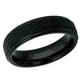 thumbnail image 2 of Tungsten Wedding Ring - Band for Mens & Womens- 6mm Hammered Tungsten Ring - Black IP Tungsten Band, 2 of 3