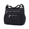 thumbnail image 2 of Bolso bandolera MINTEGRA para mujer, de nailon, impermeable, ligero, Negro, Mediano, 2 of 5