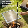 thumbnail image 4 of Outsunny Swivel Campfire Grill, 360° Adjustable Campfire Cooking Grate, 4 of 10