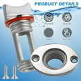 thumbnail image 4 of Marine Drain Plug Stainless Steel Boat Drain Plug Kit Transom Boat Plug for 1 Inch Hole, Thread for 3/4 Inch,2x Marine Drain Plug,Silver, 4 of 5