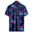 thumbnail image 5 of Yiaimeir Men's Summer Hawaii Printed Golf T-Shirt Botton Short Sleeve Top Men's Casual Fashion T-Shirt Streetwear,Size M-3XL, 5 of 5