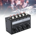 thumbnail image 4 of Audio Splitter Box, Stereo Mixer Mini Portable Independent Adjustment Metal 4 Channel   For CD Players For Outdoor Performances For Small Club, 4 of 8