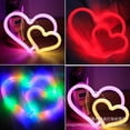 thumbnail image 2 of LINLIN Heart Neon Signs, Led Neon Light Wall Light Battery or USB Powered Light Up for Bar Valentine's Day Party Wedding Kids Room Girls Living Room Decorative lamp, 2 of 5
