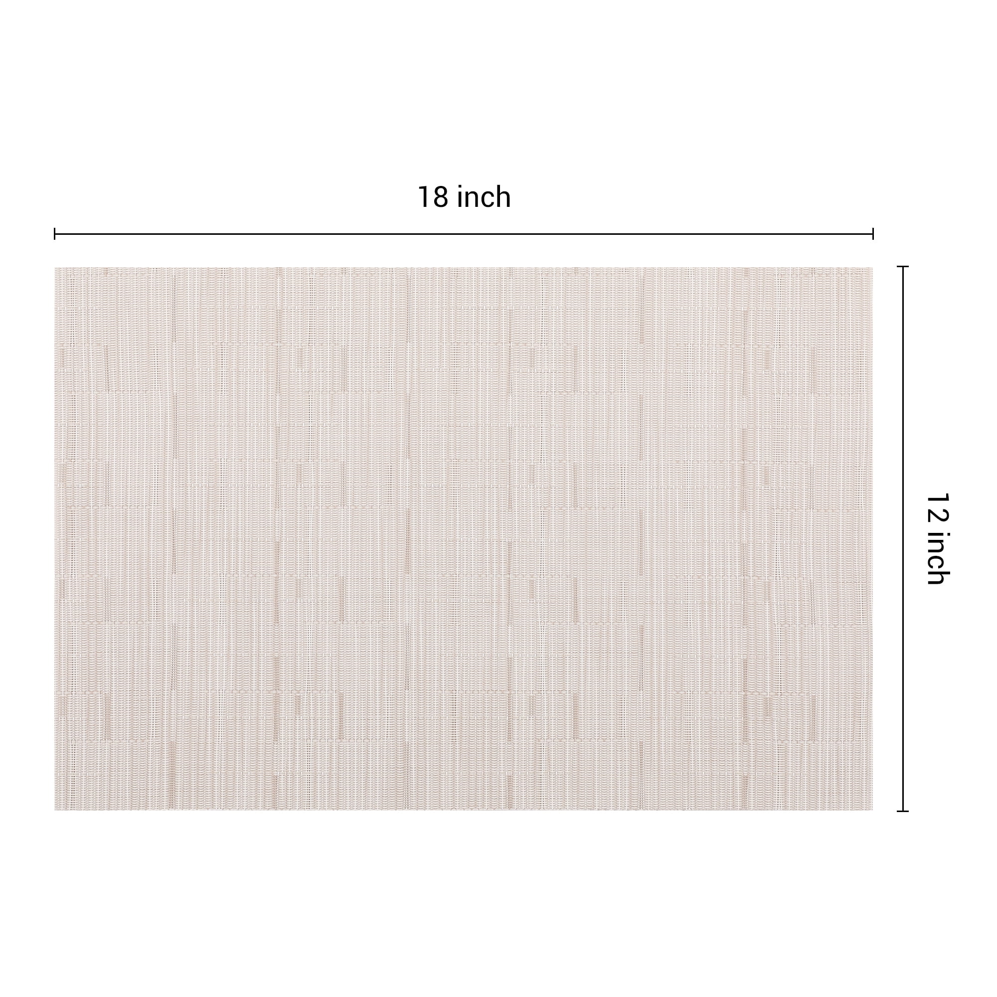 Unique Bargains 6pcs Placemats for Kitchen Dining Table Washable Wipeable Mat Beige