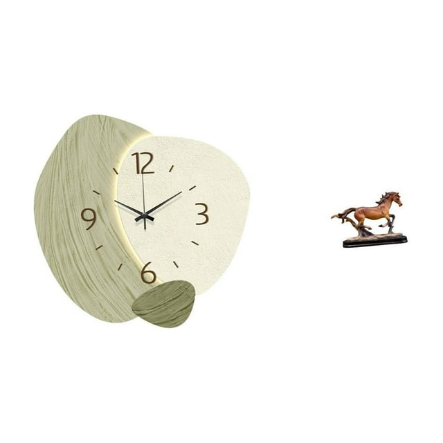 Reloj De Pared Con Escultura Silenciosa, Figura Decorativa, Adorno Coleccionable, Estatua De Caballo Para Habitación, Cocina, Oficina, Casa De Campo, Escritorio, Estantería, Sala De Estar,