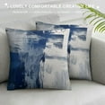 thumbnail image 3 of GOSMITH Blue and Gray Abstract Art Throw Pillow Covers Set of  Oil Painting Decorative Couch Pillow Case Outdoor Sofa Cushion Cover for Bed Living Room, 3 of 5