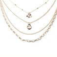 thumbnail image 1 of Daisyyozoid Ladies Fashion Multilayer Geometric Stitching Pearl Letter Necklace, 1 of 1