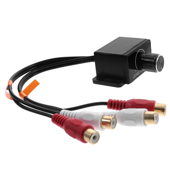 Yiexson bass amp RCA Amplifier Level Controller Universal Car Amplifier Volume Level Control for Amplifiers RCA Audio Control Video Player Regulator knob Copper core Adapter Remote Control