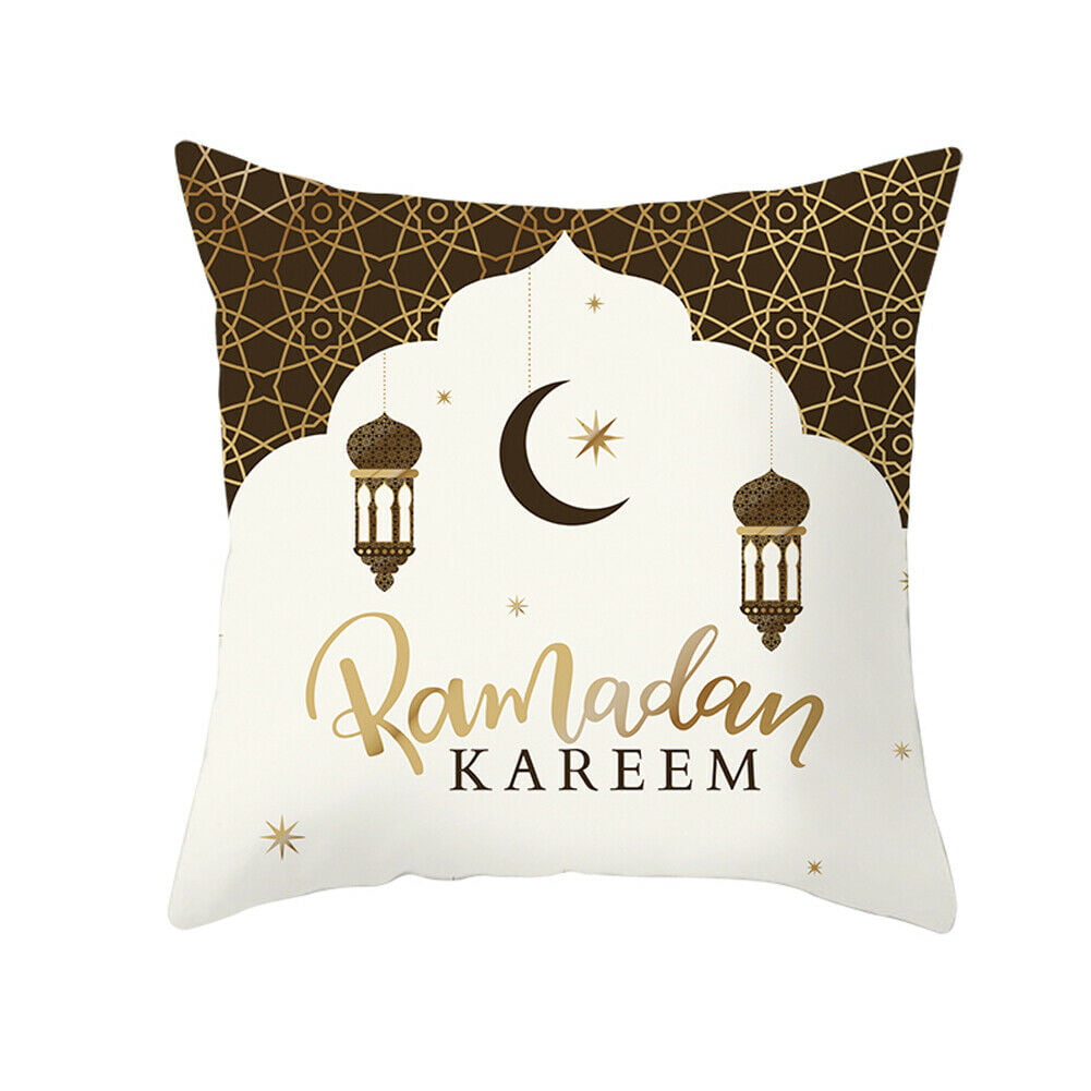 Ramadan Decorations For Home Islamic Eid Mubarak Decor Sofa Throw Pillow Cas W5E