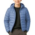 thumbnail image 2 of Zeophrasy Boys Hooded Puffer Jacket Quilted Lightweight Winter Coat Full Zip Warm Windproof Outerwear for Kids, 2 of 7