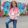 thumbnail image 3 of Xixirimido Pink Axolotl Donuts Pattern Girls' Hoodies Sweatshirts with Pocket Half Zipper Pullover Crop Tops for Teen Girls Long Sleeve Sweater Size 11-12 Years, 3 of 7