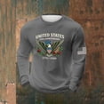 thumbnail image 2 of Men's 4th of July Shirts 250 Anniversary USA Sweatshirt with Eagle Print Neck Loose Pullover Tops Long Sleeve Patriotic Shirts, 2 of 3