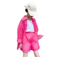 thumbnail image 4 of Sngxgn Toddler Baby Girl Clothes Outfits Solid Long Sleeve Sweatshirt Tops + Pants Set(Pink,140), 4 of 4