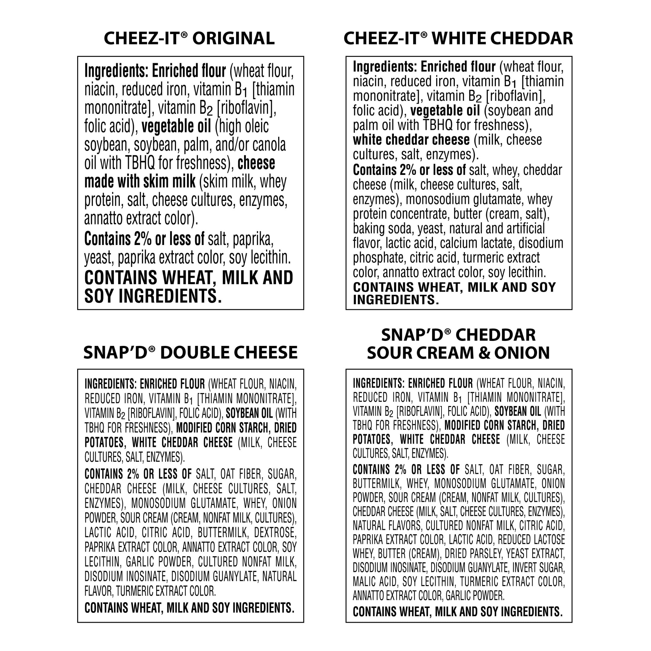 Cheez-It Variety Pack Cheese Crackers, Baked Snack Crackers, 42 Count