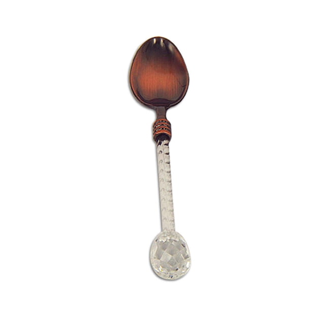 Crystal Handle Coffee Spoon Scoop Spoons Royal Style Coconut Small Scoops Small Decoration Tableware Home Restaurant Accessories Red Patina