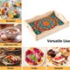 thumbnail image 4 of (CP005) Artesanías Con Pintura Diamantes Plato Cena Con Puntos Diamante Bandeja Comida Maciza Bandeja Decorativa para Sala Estar Con Mandala, 4 of 8