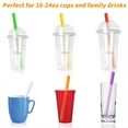 thumbnail image 4 of 100 Pack Disposable Jumbo Straws for Drinking Smoothies & Bubble Boba Tea, Individually Wrapped Large Wide Straw for Milkshakes, 10x0.5 in, 4 of 5