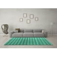 thumbnail image 3 of Ahgly Company Indoor Rectangle Abstract Turquoise Blue Modern Area Rugs, 7' x 9', 3 of 4