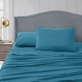 thumbnail image 4 of Sweet Home Collection  Vintage Wash MIcrofiber Crinkle Sheet Sets Teal Full, 4 of 5