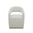 thumbnail image 2 of HomeRoots 488458 26 in. Textured Polyester Modern Arm Chair, Cream, 2 of 5
