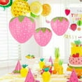 thumbnail image 5 of 3 Pcs Strawberry Lanterns Decoration Trianu Paper Lantern Ornament Very Refreshing and Cute for Fruit Theme Birthday Party Baby Shower Paper Wedding Garden Decorations (Pink, 2 Sizes), 5 of 7