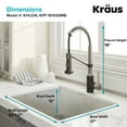 thumbnail image 3 of KRAUS 24-inch 18 Gauge Pax Laundry and Utility Sink Combo Set with Bolden 18-inch Kitchen Faucet and Soap Dispenser, Stainless Steel Matte Black Finish, 3 of 14