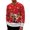 Red-2, variant on Mens Christmas Sweatshirt Long Sleeve Loose Casual Crewneck Snowflake and Reindeer Print Pullover Sweatshirts