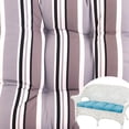 thumbnail image 4 of The Lakeside Collection Chaise Lounge Cushion - Farmhouse Rustic Cushion for Patio - Gray Stripe, 4 of 16