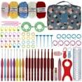 thumbnail image 1 of PENGXAING Crochet Kits Colorful Crochet Hook Set with Storage BagPractical Knitting Starter Kit for Kids Gifts, 1 of 7