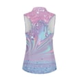 thumbnail image 2 of HUIACONG Golf Vest with Iridescent Glitter Drip Pattern, Golf Athletic Shirt for Outdoor Play and Casual Daily Wear, 2 of 7