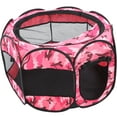 thumbnail image 4 of Parque Infantil Plegable para Mascotas Bling Bling Camuflaje Rosa M, Tienda de campaña, Malla, Ejercicios al Aire Libre, 4 of 12