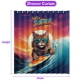 thumbnail image 5 of Retro Surfing Maine Coon in Cool Sunglasses Hello Summer Waves Shower Curtain Cat Lover Kitten Owner Gifts Waterproof Bathroom Bathtub Curtain - 10001, 5 of 5