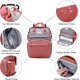 thumbnail image 5 of Mochila para pañales de bebé, bolsas de pañales de gran capacidad, bolsa de pañales de viaje portátil con cama plegable, mochila para cuna (rosa) JFHHH pequeña, 5 of 5