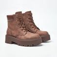 thumbnail image 6 of Yolanda Zula Lace-up Combat Boots Ankle Bootie for Women-Water-Resistant Side Zip Platform Lug Sole Boots, 6 of 8