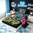 thumbnail image 2 of meiyoeat Respect Sport Football Twin Sheets for Boys, Donut Ice Cream Drip Bedding, 3 Pieces, 1 Flat Sheet, 1 Fitted Sheet and 1 Pillowcase, 2 of 6