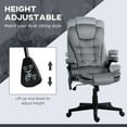 thumbnail image 5 of Point Vibrating Massage Office Chair with Heat, Velvet High Back Executive Office Chair with Reclining Backrest, Padded Armrests and Remote, 5 of 18