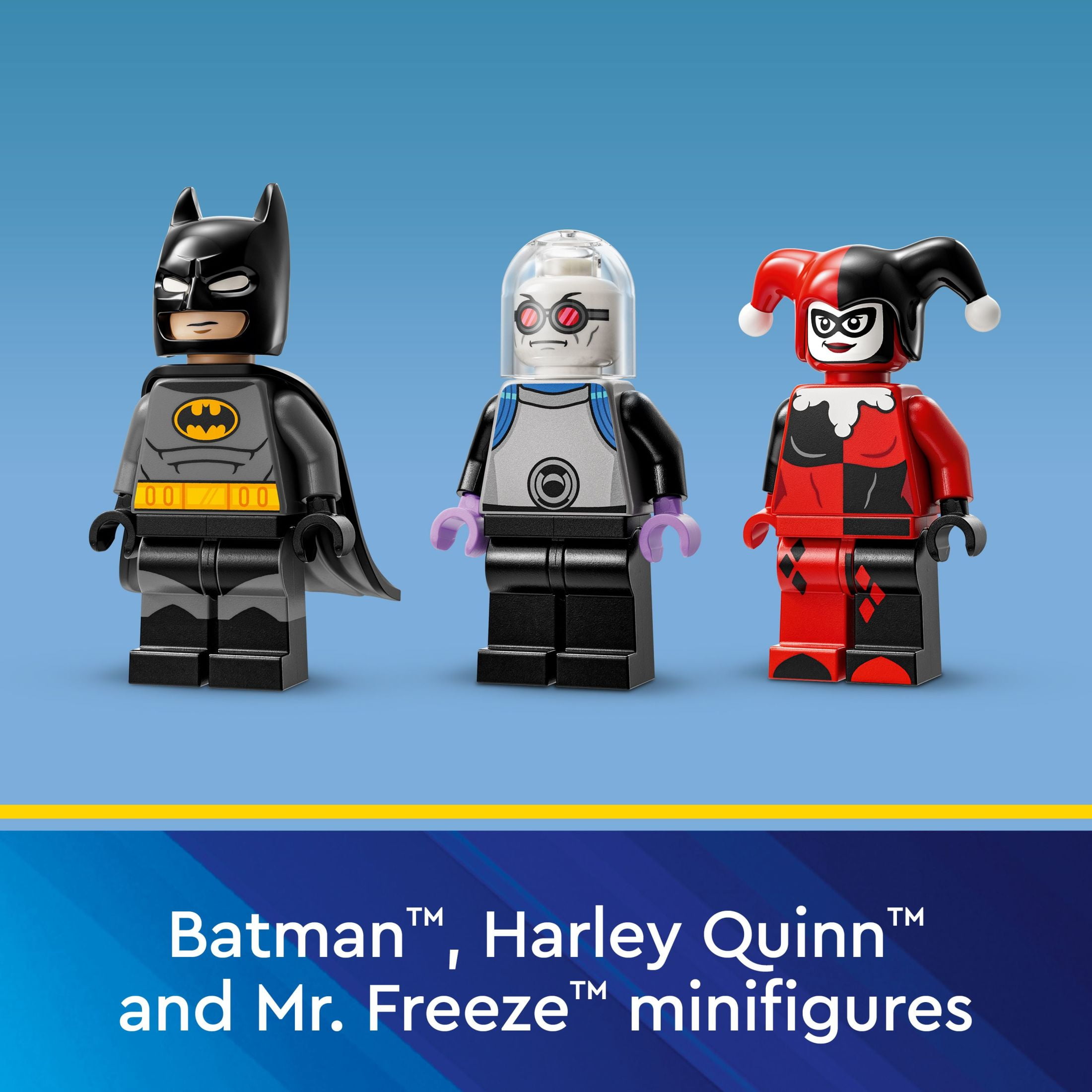 LEGO DC Batman: Batman with the Batmobile vs. Harley Quinn & Mr. Freeze, Buildable Batmobile Toy, 76274